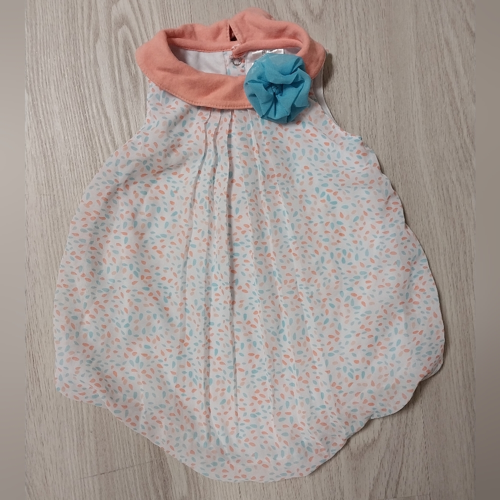 Baby Essentials Dress Onesie. Floral Pattern, 12 months